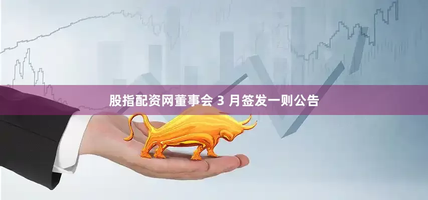 股指配资网董事会 3 月签发一则公告