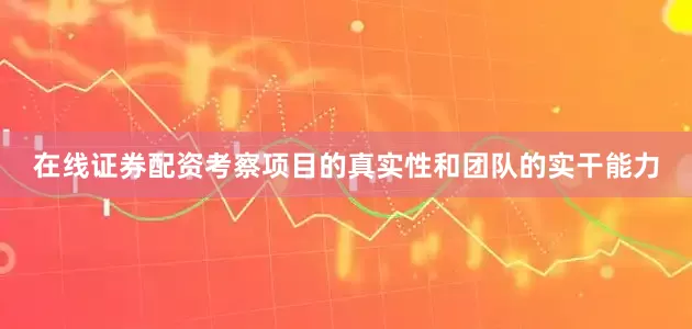 在线证券配资考察项目的真实性和团队的实干能力